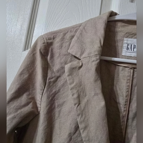 Gap Lightweight Khaki Blazer/Jacket, 100% Cotton, Unlined, Preppy, Sz 12, EUC! - Picture 5 of 13